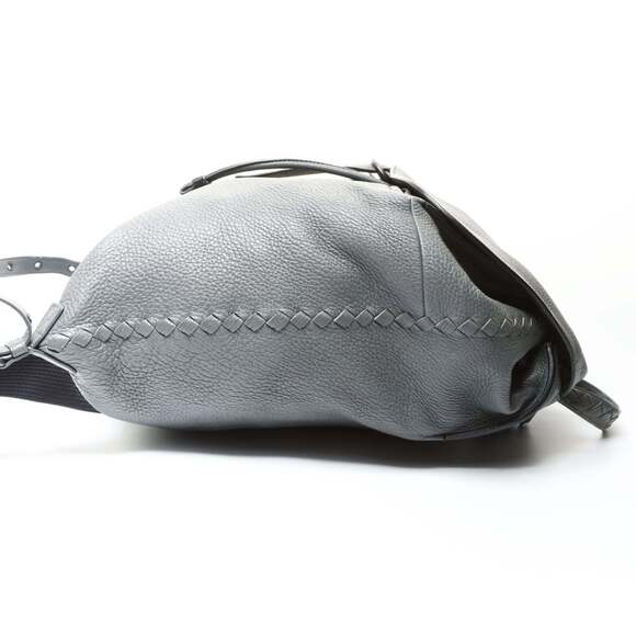 BOTTEGA VENETA Gray Leather Intrecciato Backpack main image 9